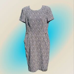 Calvin Klein Tweed Belted Dress